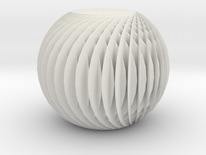 Textured Abstract Ball in White Natural Versatile Plastic
