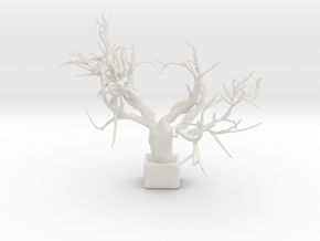 Heart Tree in White Natural Versatile Plastic