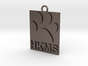 HKMS Keychain/Ornament in Polished Bronzed Silver Steel