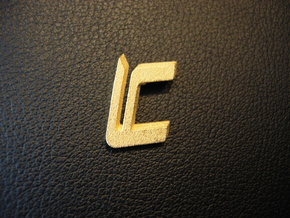 LC Logo in Polished Gold Steel