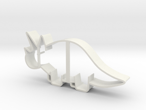 Triceratops Cookie Cutter in White Natural Versatile Plastic