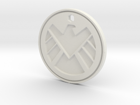 Shield Logo Necklace Replica in White Natural Versatile Plastic