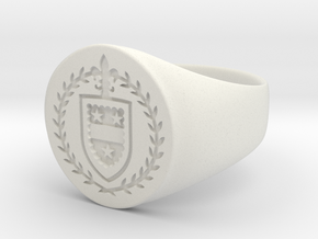 StCyr Crest Ring - Circular - Size 10 in White Natural Versatile Plastic