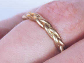 Braid Ring in Natural Brass