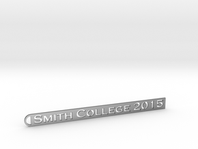 Smith Pendant - small strip for precious metals in Polished Silver