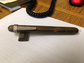 Penclip for 15mm diameter pen in Polished Nickel Steel