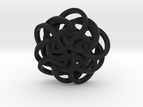 Spiral Pendant in Black Natural Versatile Plastic