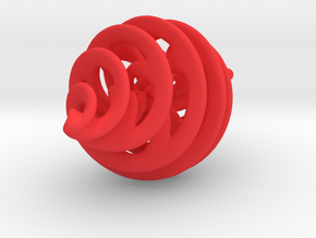 Entanglement Bauble (with loop) in Red Processed Versatile Plastic