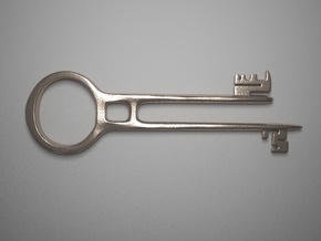 Davy Jones's Key in Polished Bronzed Silver Steel