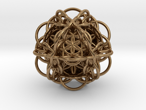 3d Flower of Life with 8 Seeds: Sacred Geometry in Natural Brass