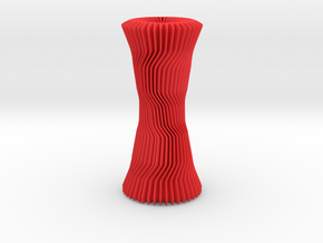 Vase     in Red Processed Versatile Plastic