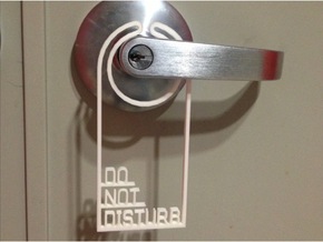 Door hanger - Do Not Disturb in White Natural Versatile Plastic