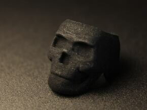 Skull Ring Size 8.25 in Black Natural Versatile Plastic