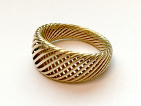 Twisted Ring - Size 10 in Natural Brass
