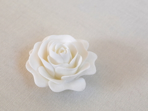 Rose in White Processed Versatile Plastic
