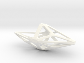 Polyhedral Hanging Planter in White Processed Versatile Plastic
