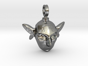 LoZ: Majora's Mask - Zora Mask Charm in Polished Silver