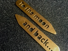 Collar stay: To The Moon and back... in Natural Brass