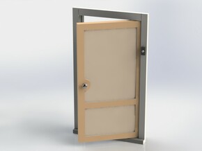 Door 1:32 1:35 54mm miniature 001 in White Natural Versatile Plastic