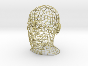 Wireframe Head Model in White Natural Versatile Plastic