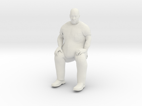 Big Guy Sitting 1/29 scale in White Natural Versatile Plastic