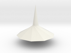 Spinning top PT v2 in White Natural Versatile Plastic