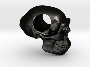 Homo erectus pendant in Matte Black Steel