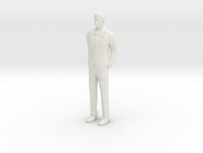 Half Scale Man Standing in White Natural Versatile Plastic