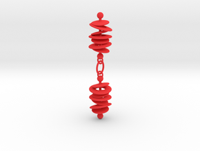 Colorful Orbital Drift Earrings in Red Processed Versatile Plastic