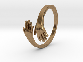 Hand Ring in Natural Brass