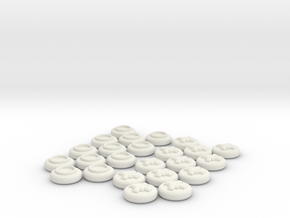 Checkers Set in White Natural Versatile Plastic