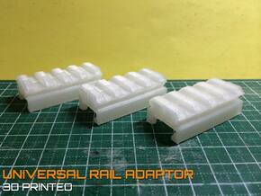 Nerf to Picatinny 20mm Rail Adapter  in White Natural Versatile Plastic