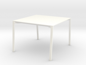 1:12 scale Modern Dining Table in White Processed Versatile Plastic