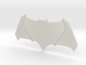 Batman Emblem - DOJ in White Natural Versatile Plastic