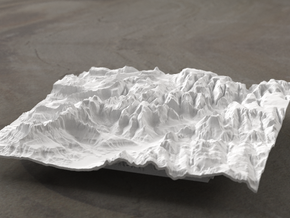 6'' Zion National Park Terrain Model, Utah, USA in White Natural Versatile Plastic