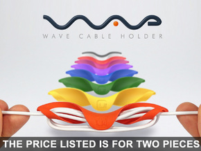 Wave Cable Holder - The smart cable organizer! in Orange Processed Versatile Plastic