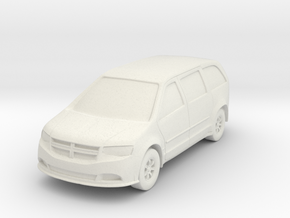 Minivan At N Scale in White Natural Versatile Plastic