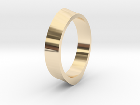 Distorted ring in 14k Gold Plated Brass