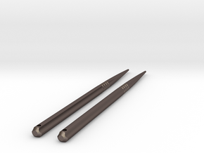 ChopSticks in Polished Bronzed Silver Steel
