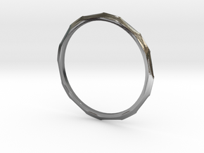 Ring 'Industrial' - 16.5cm / 0.65" - Size 6 in Polished Silver