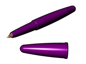 BIC pen casing v1 in White Natural Versatile Plastic