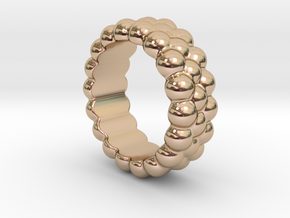 RING BUBBLES 14 - ITALIAN SIZE 14 in 14k Rose Gold Plated Brass