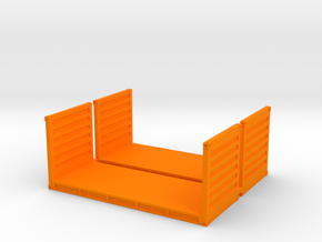 N Scale 20ft Flatrack Container #2 (2pc) in Orange Processed Versatile Plastic