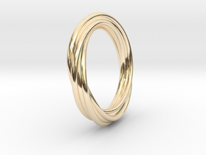 Twisted ring in 14k Gold Plated Brass