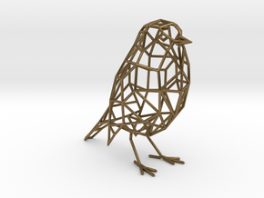 Bird wireframe (thicker wireframe) in Natural Bronze