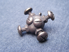 Bolts & Screws - Jolly Roger Trinket in Polished Bronzed Silver Steel