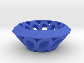 Bowl with oval holes in Blue Processed Versatile Plastic