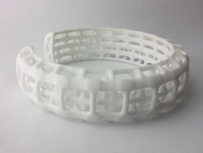 Eutheria Bracelet / Cuff in White Natural Versatile Plastic