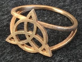 Triquetra Ring (choose size) in Natural Bronze