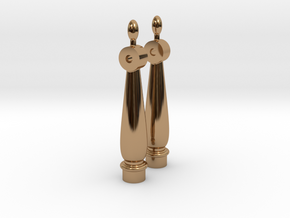 Pair Bell Supports in Polished Brass